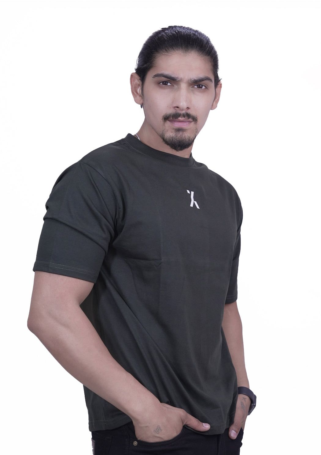 Men's Gangster Printed Drop Shoulder T-shirt