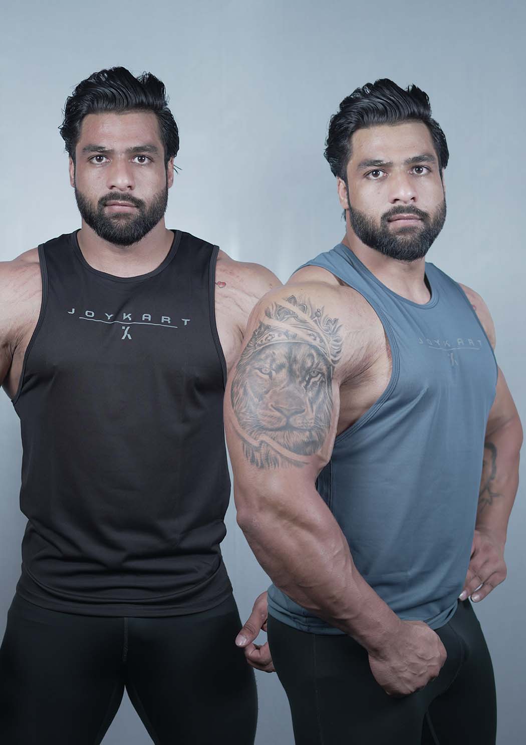 premium Black & Grey Tank Vest Combo