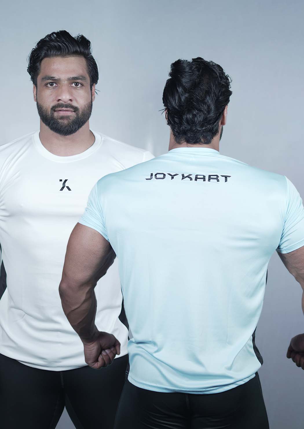 DUAL TONE Sky Blue & White T-SHIRT Combo