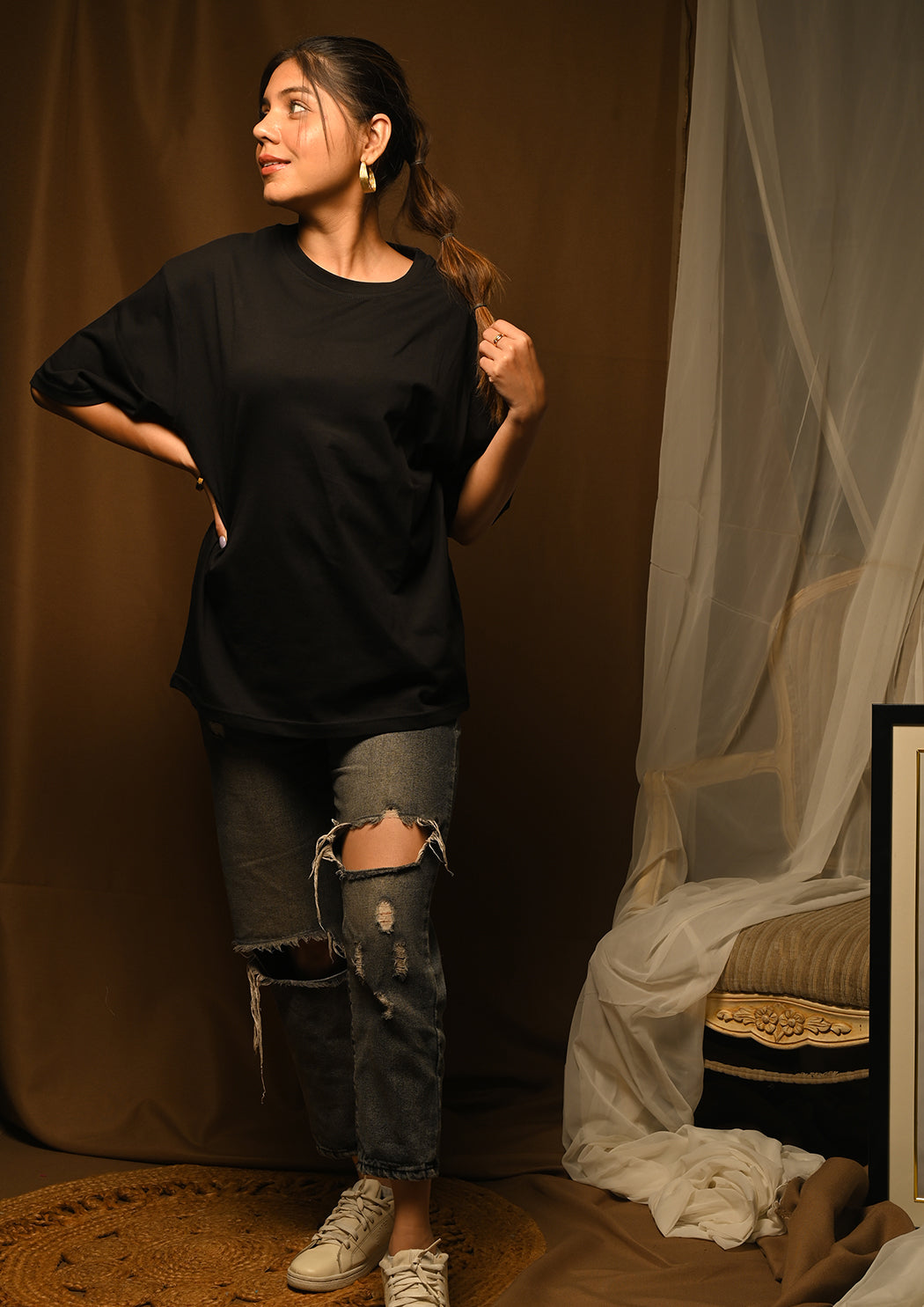 Women Created Glory Drop Shoulder T-shirt