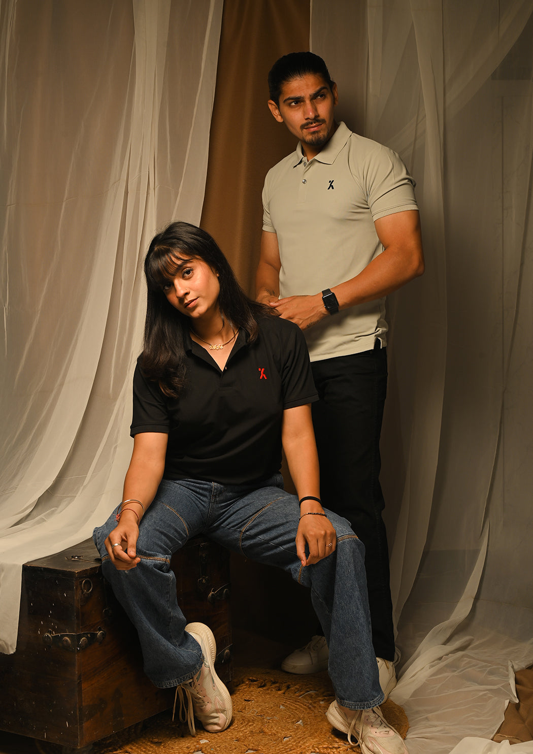 Polo T-shirt Combo (Black & Grey)