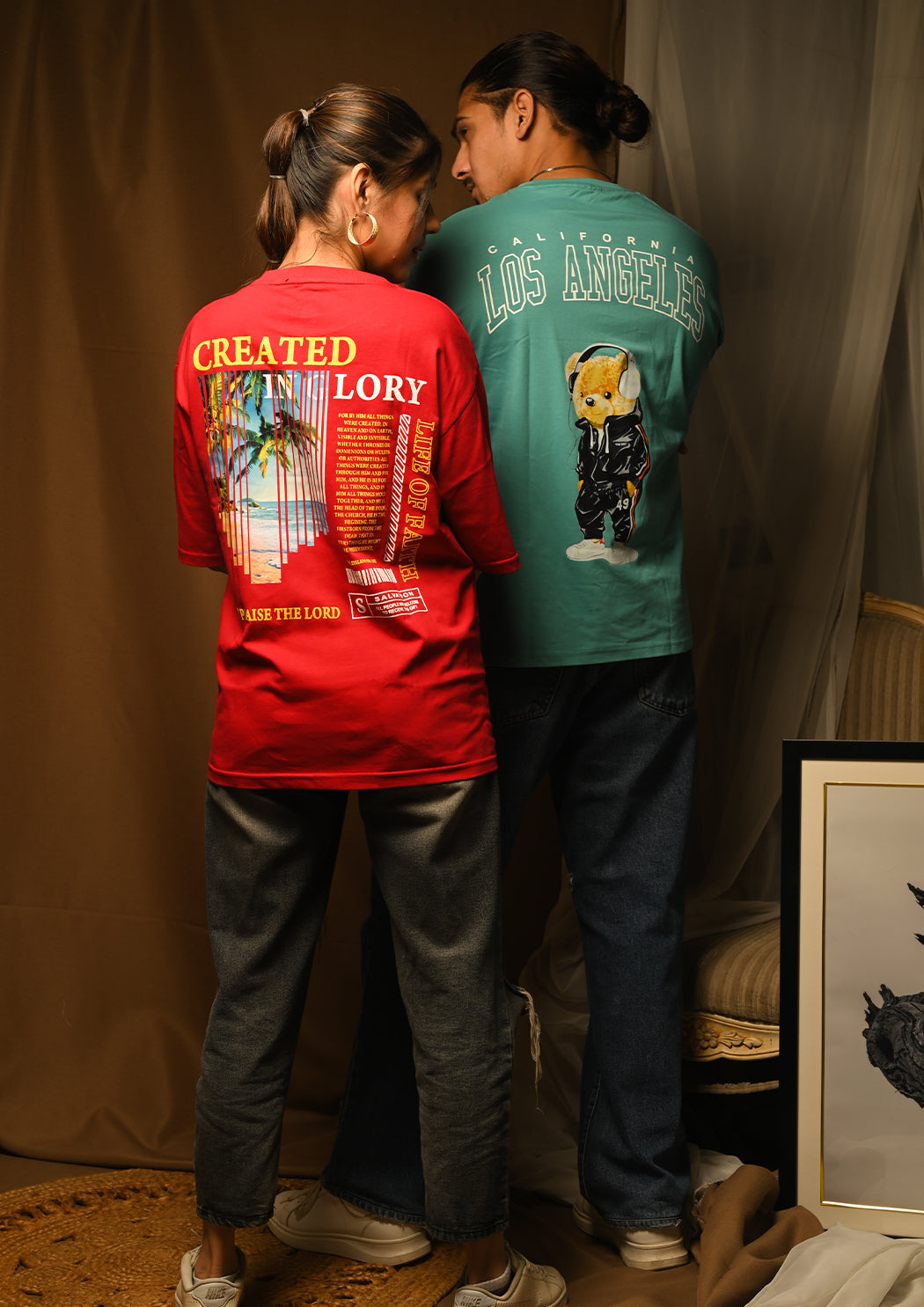 Created Glory & Los Angeles Drop Shoulder T-shirt Combo