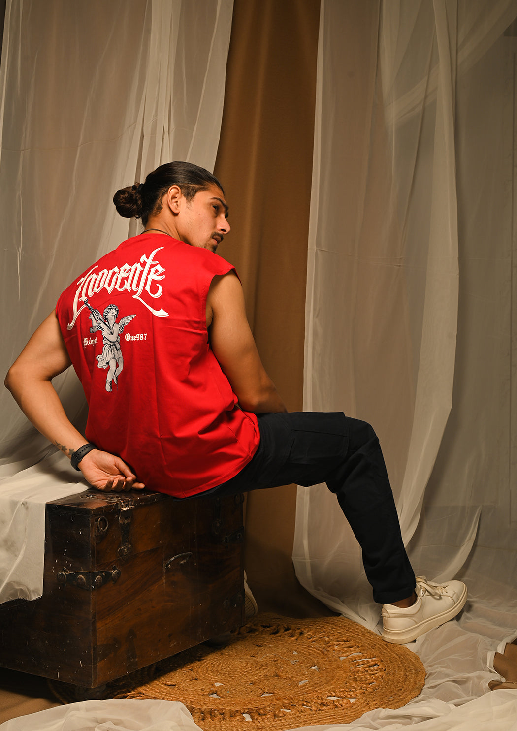 Men Innocent Cap Sleeves T-shirt (100% Cotton)