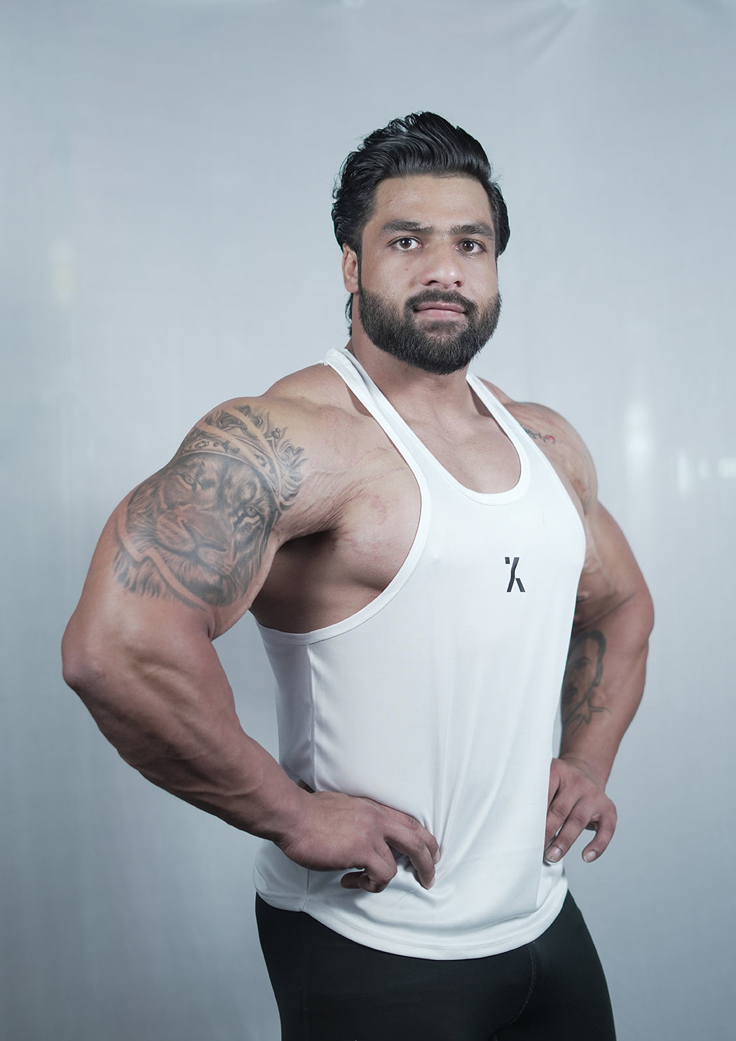 Men's Classic White Stringer Vest