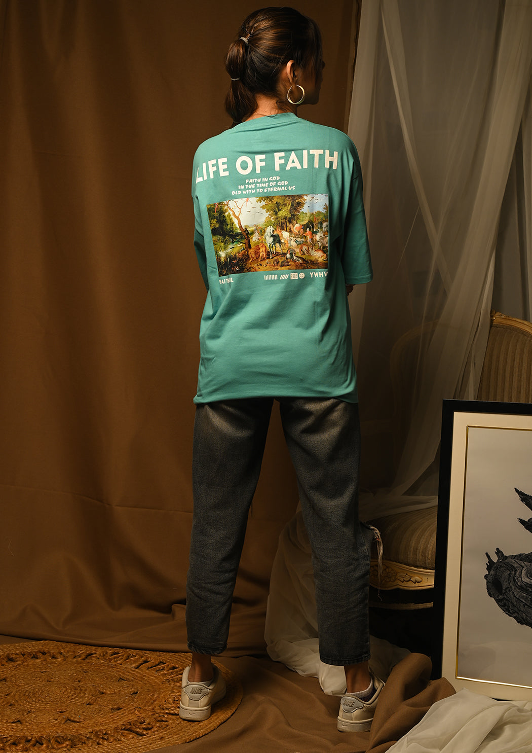 Women Life Of Faith Printed Drop Shoulder T-shirt