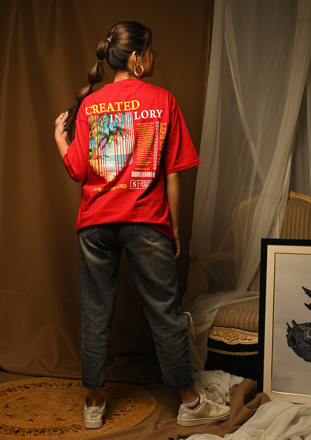 Women Created Glory Drop Shoulder T-shirt