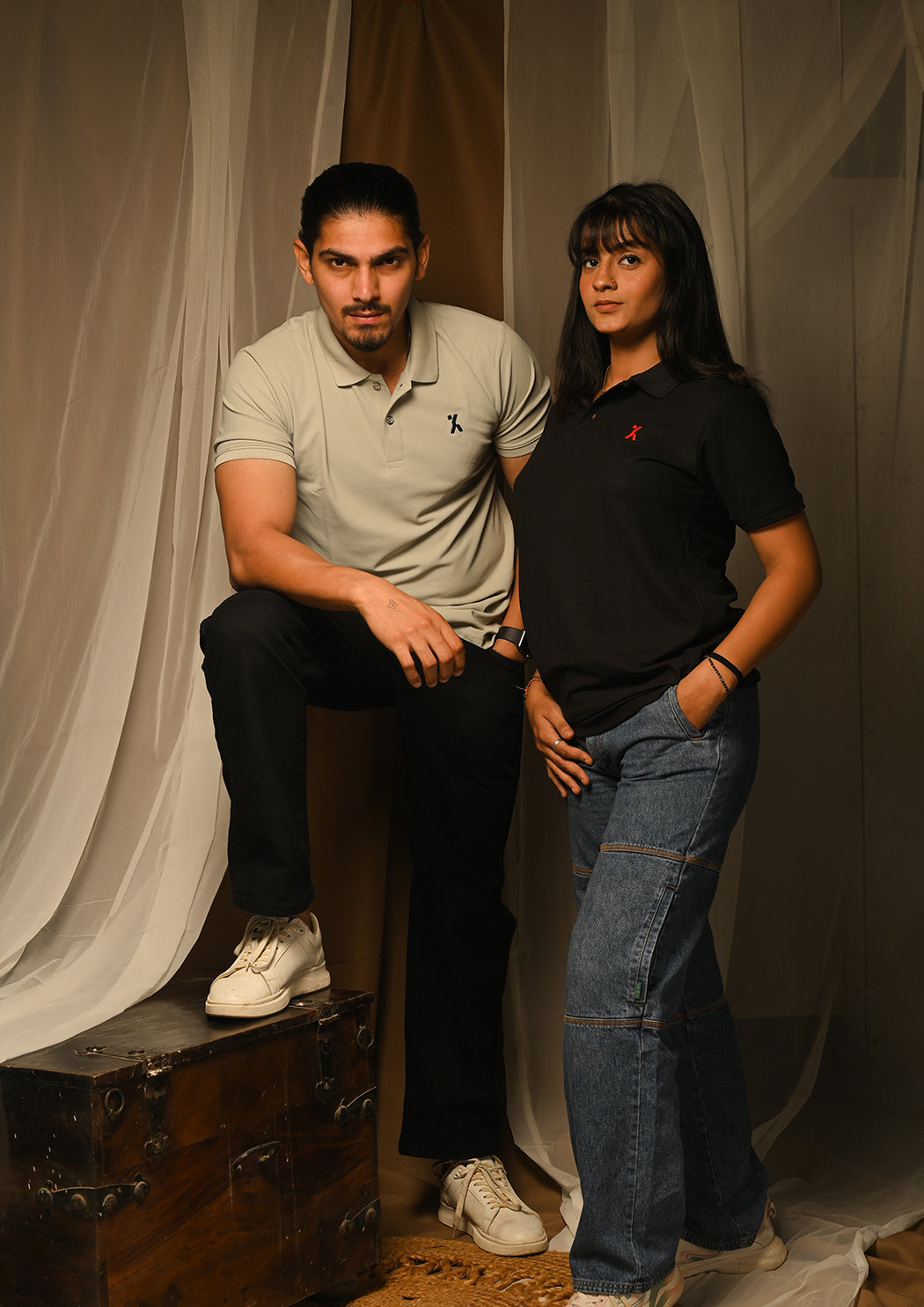 Polo T-shirt Combo (Black & Grey)