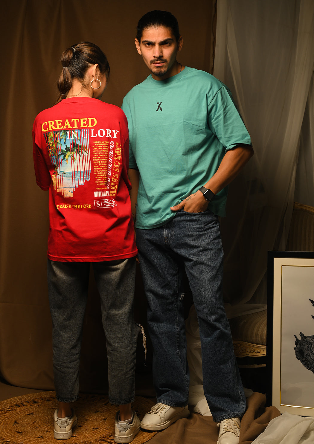 Created Glory & Los Angeles Drop Shoulder T-shirt Combo