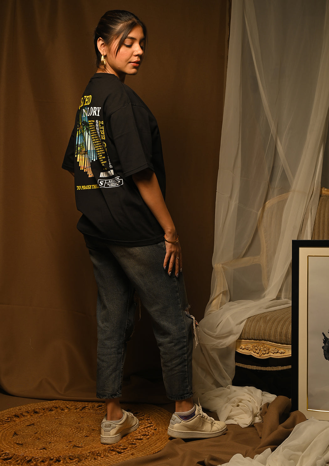 Women Created Glory Drop Shoulder T-shirt