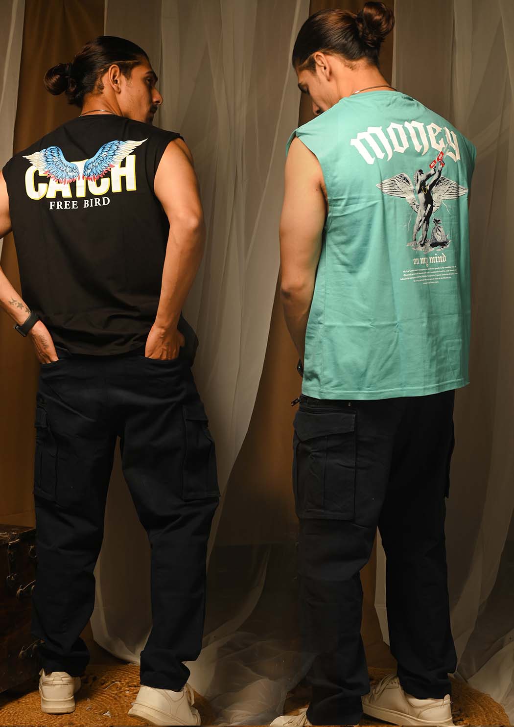 Catch & Money Cap Sleeves T-shirt Combo