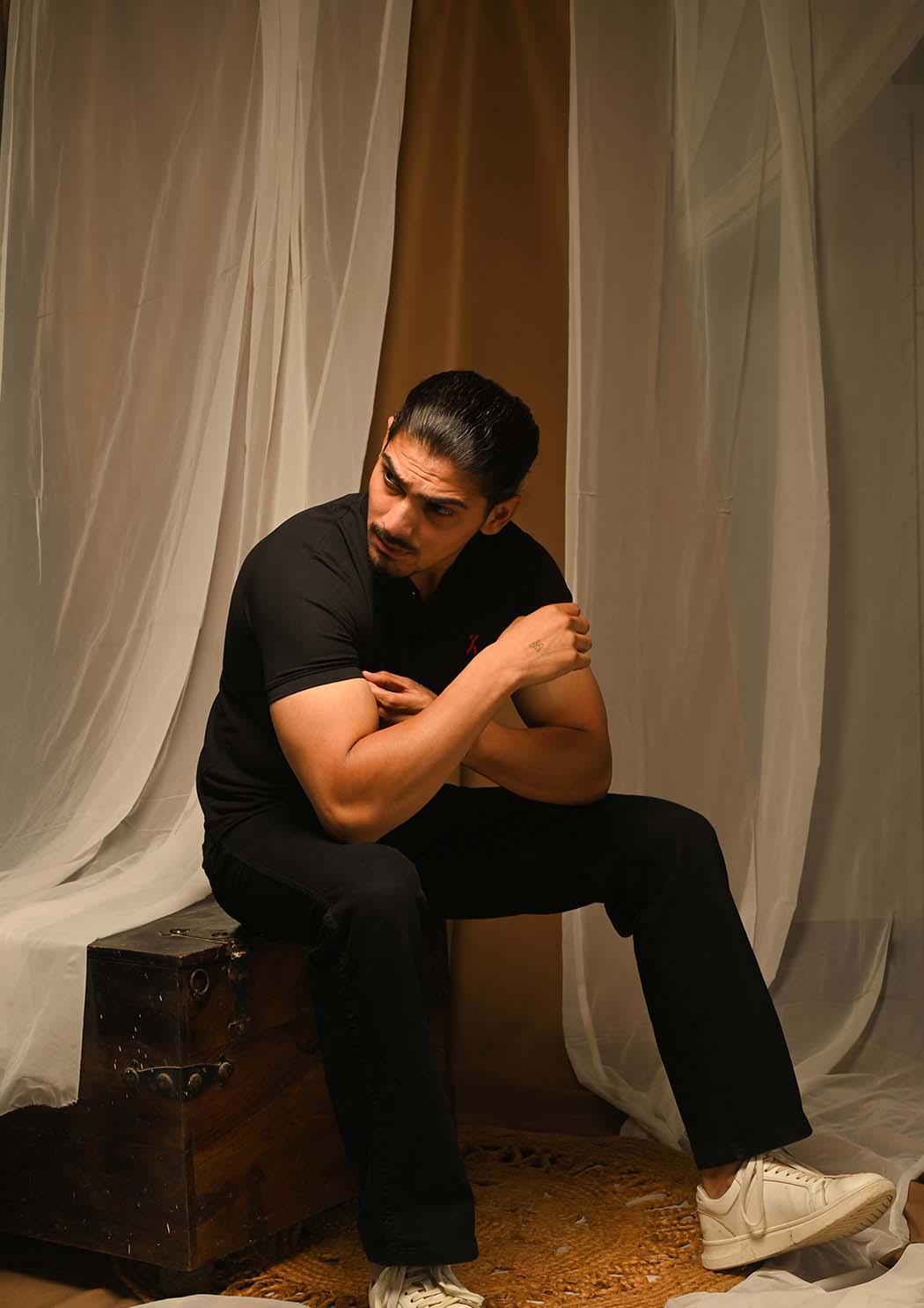 Polo T-shirt Combo (Black & Red)