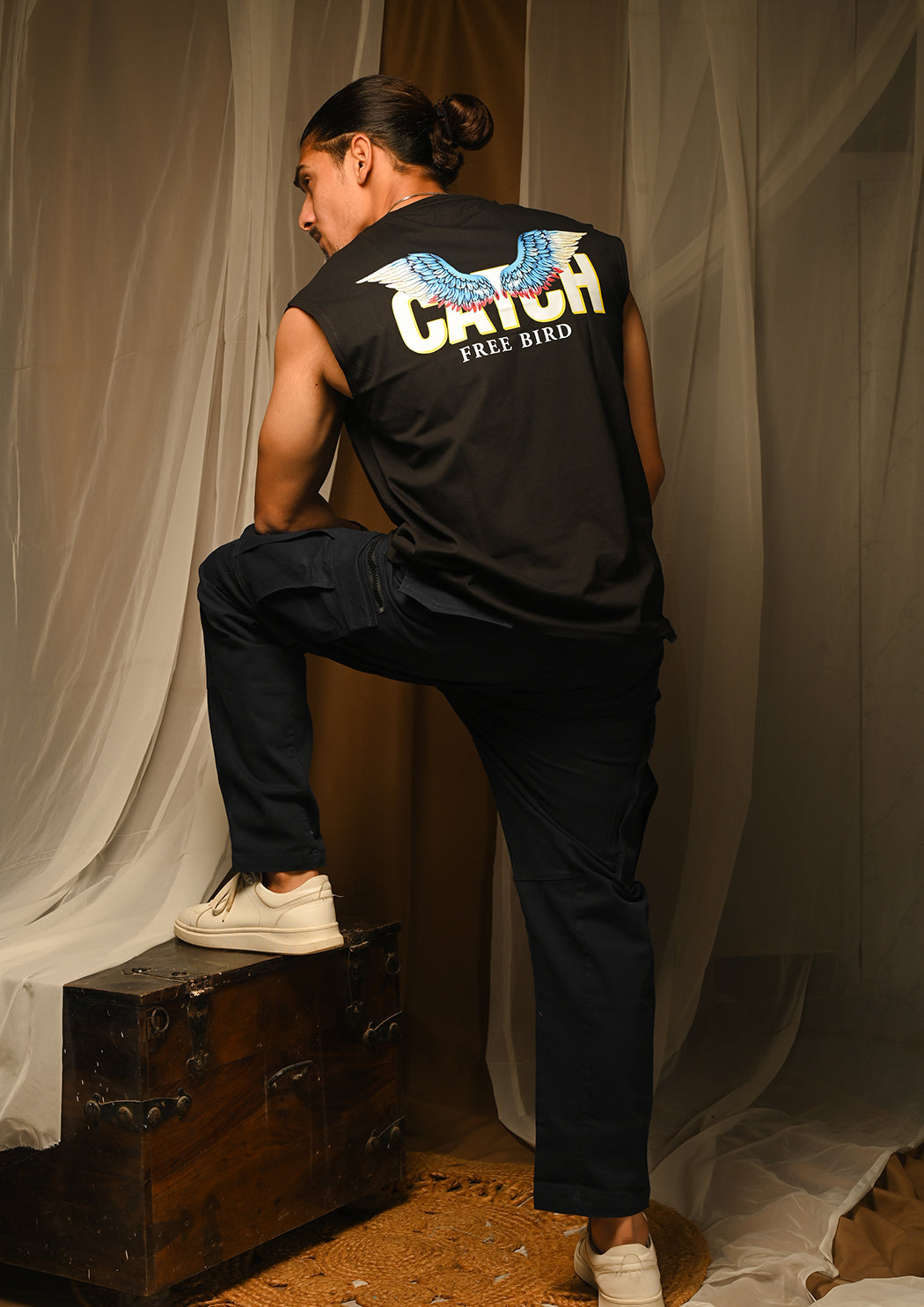 Catch Free Bird Cap Sleeves T-shirt (100% Cotton)