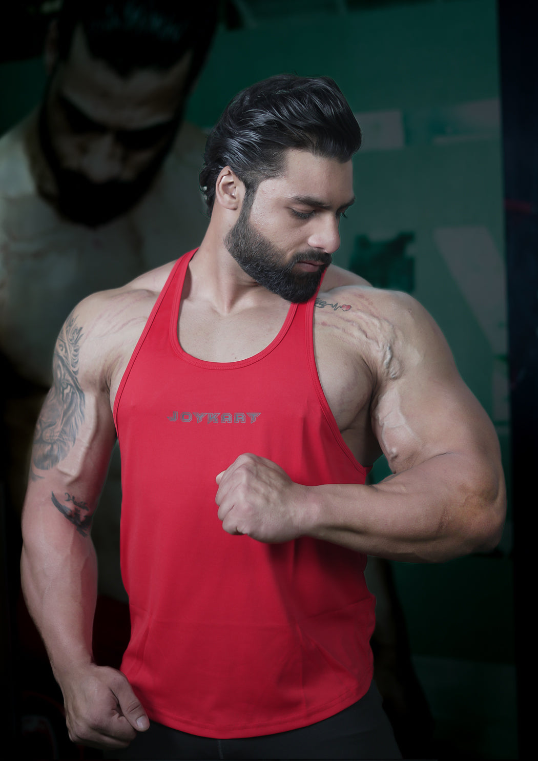 Men's Red Premium Stringer Vest