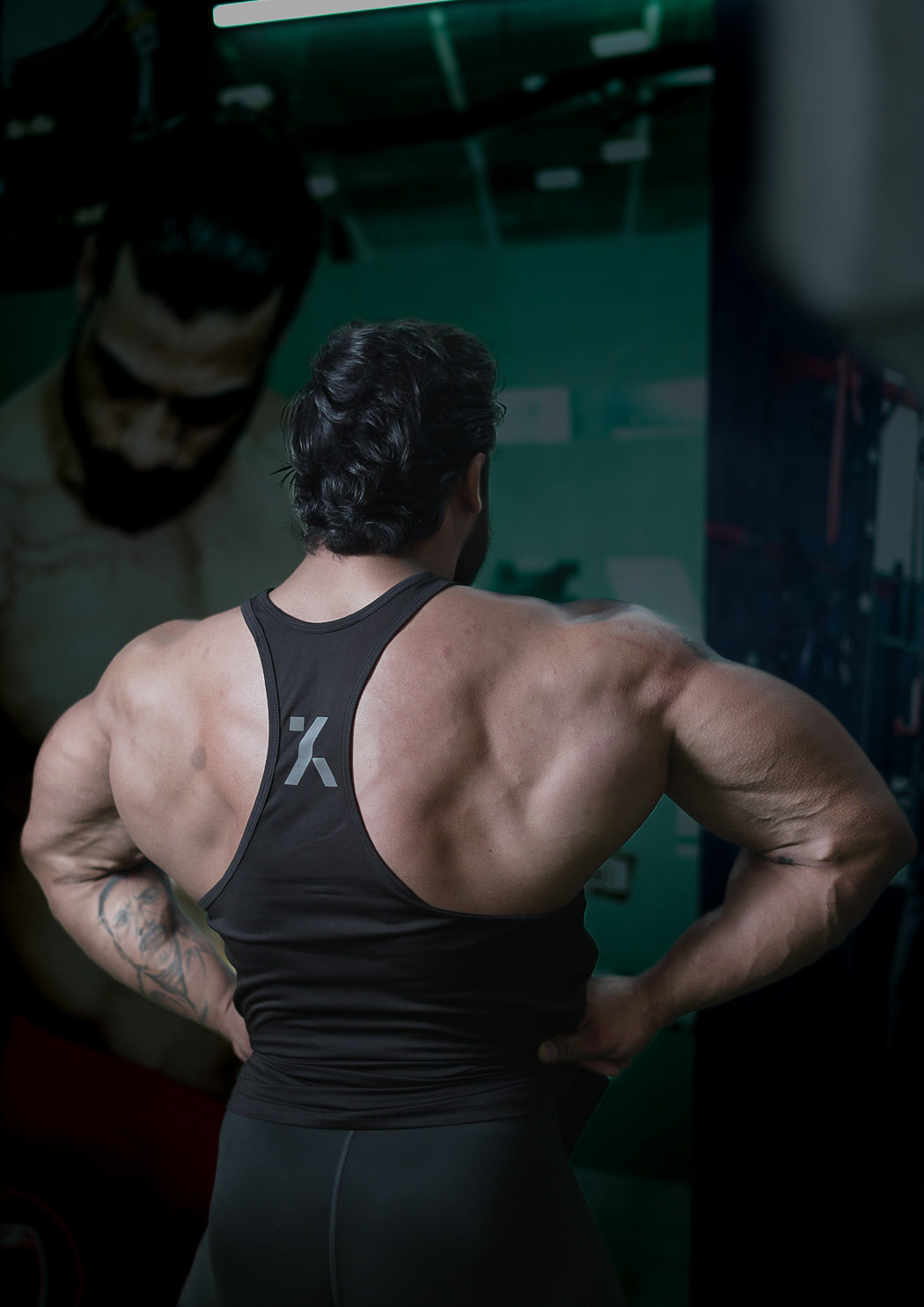 Men's Black Premium Stringer Vest