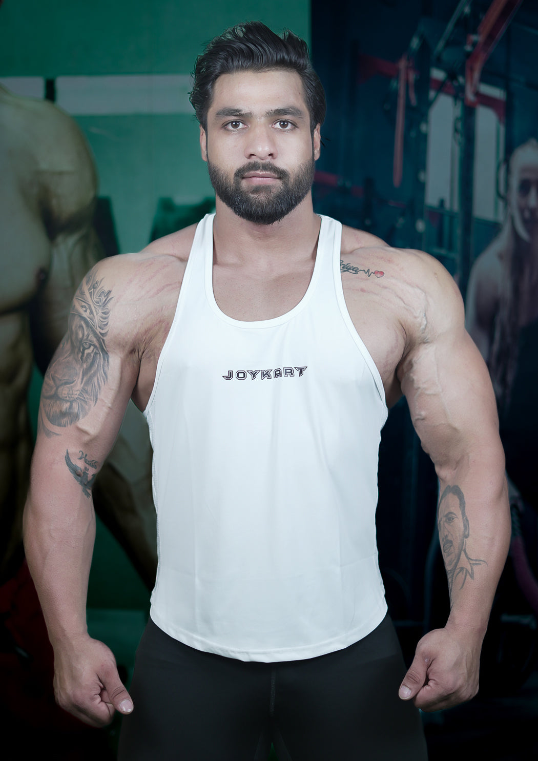 Men's White Premium Stringer Vest