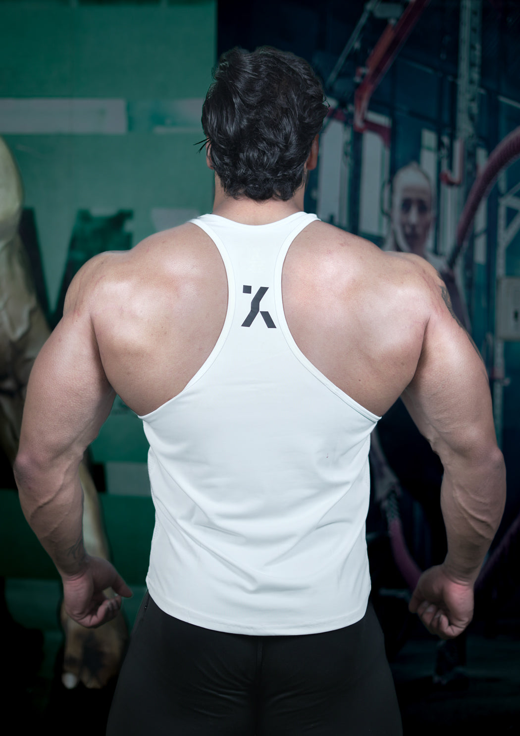 Men's White Premium Stringer Vest