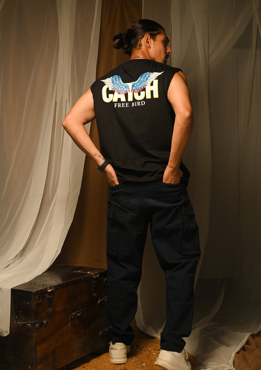 Catch Free Bird Cap Sleeves T-shirt (100% Cotton)