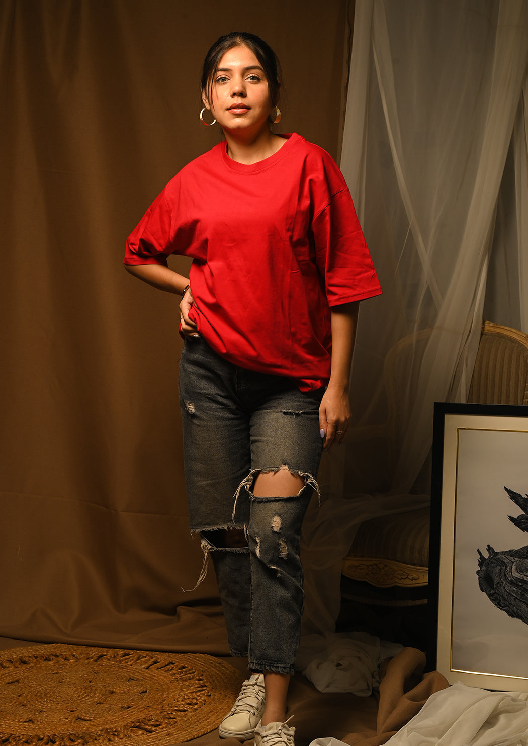 Women Created Glory Drop Shoulder T-shirt