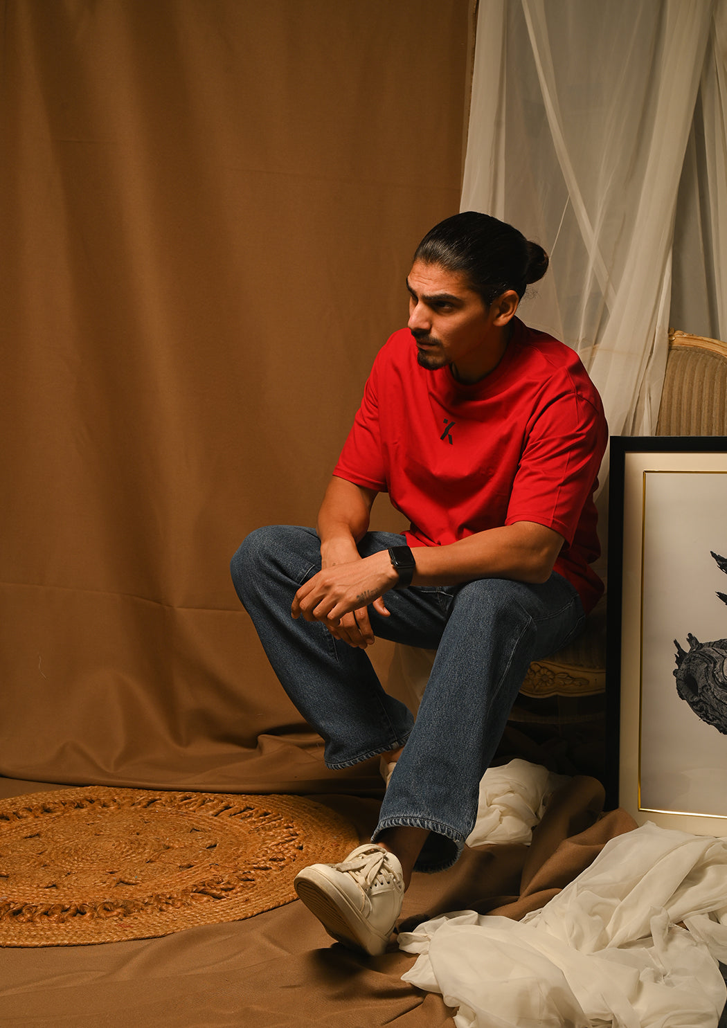 Makaveli Printed Drop Shoulder T-shirt