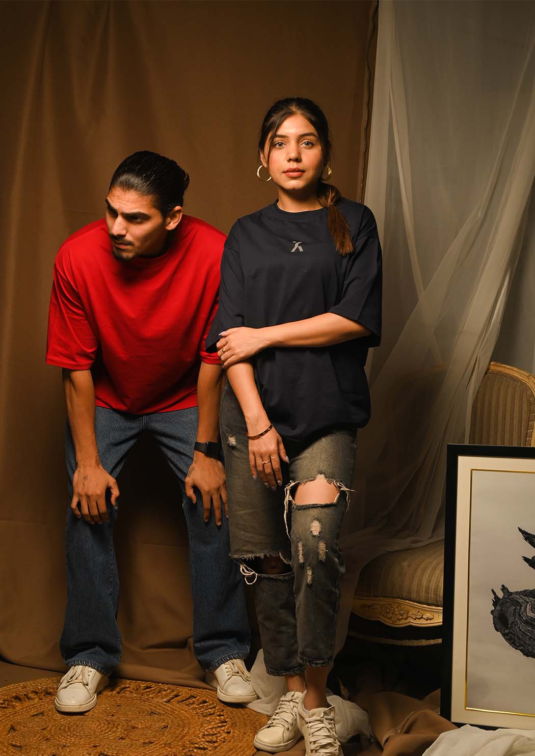 Don't Trust Any & Created Glory Drop Shoulder T-shirt Combo