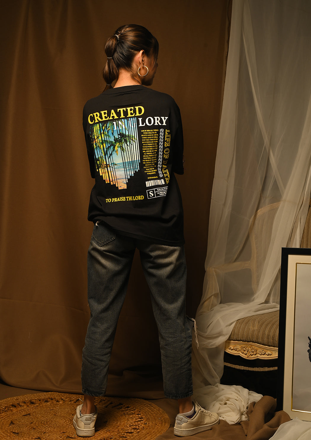 Women Created Glory Drop Shoulder T-shirt