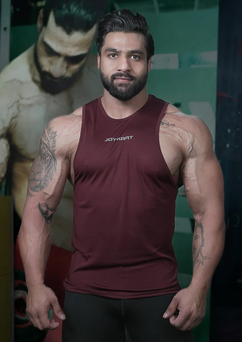 Men Classic Maroon Tank Vest