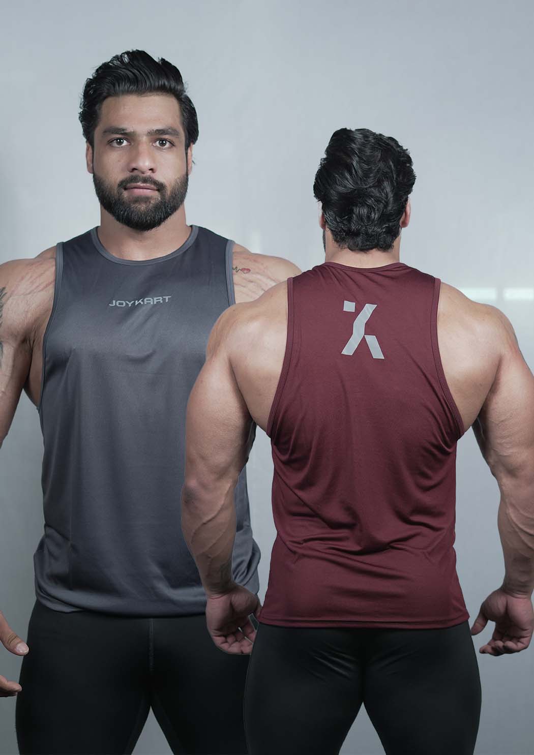 Classic Grey & Maroon Tank Vest combo