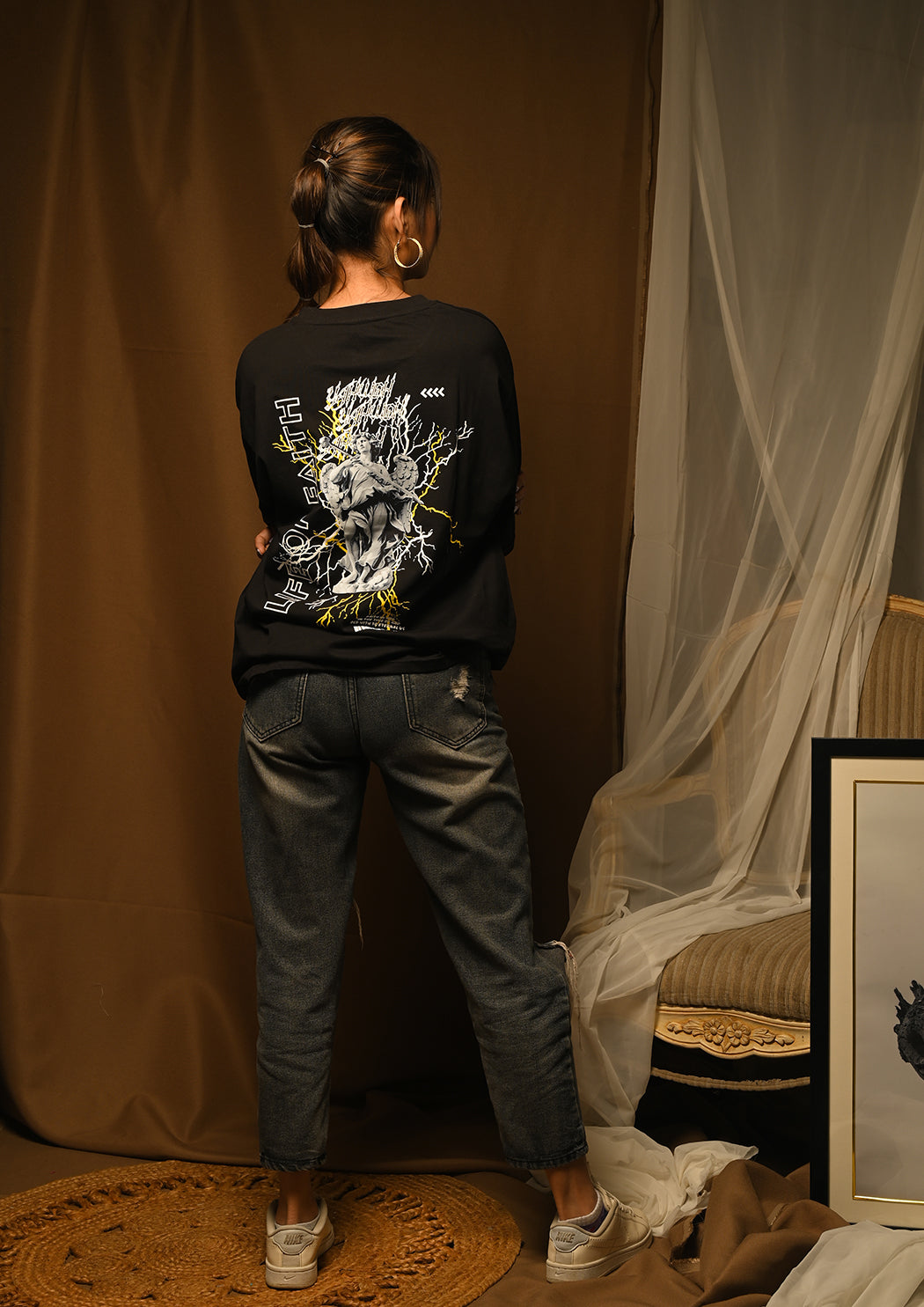 Women Life of Faith Drop Shoulder T-shirt