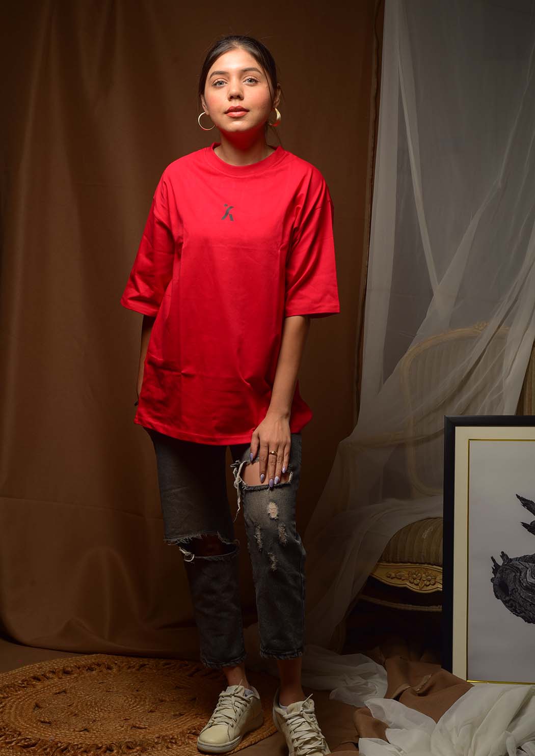 Makaveli Printed Drop Shoulder T-shirt for Women