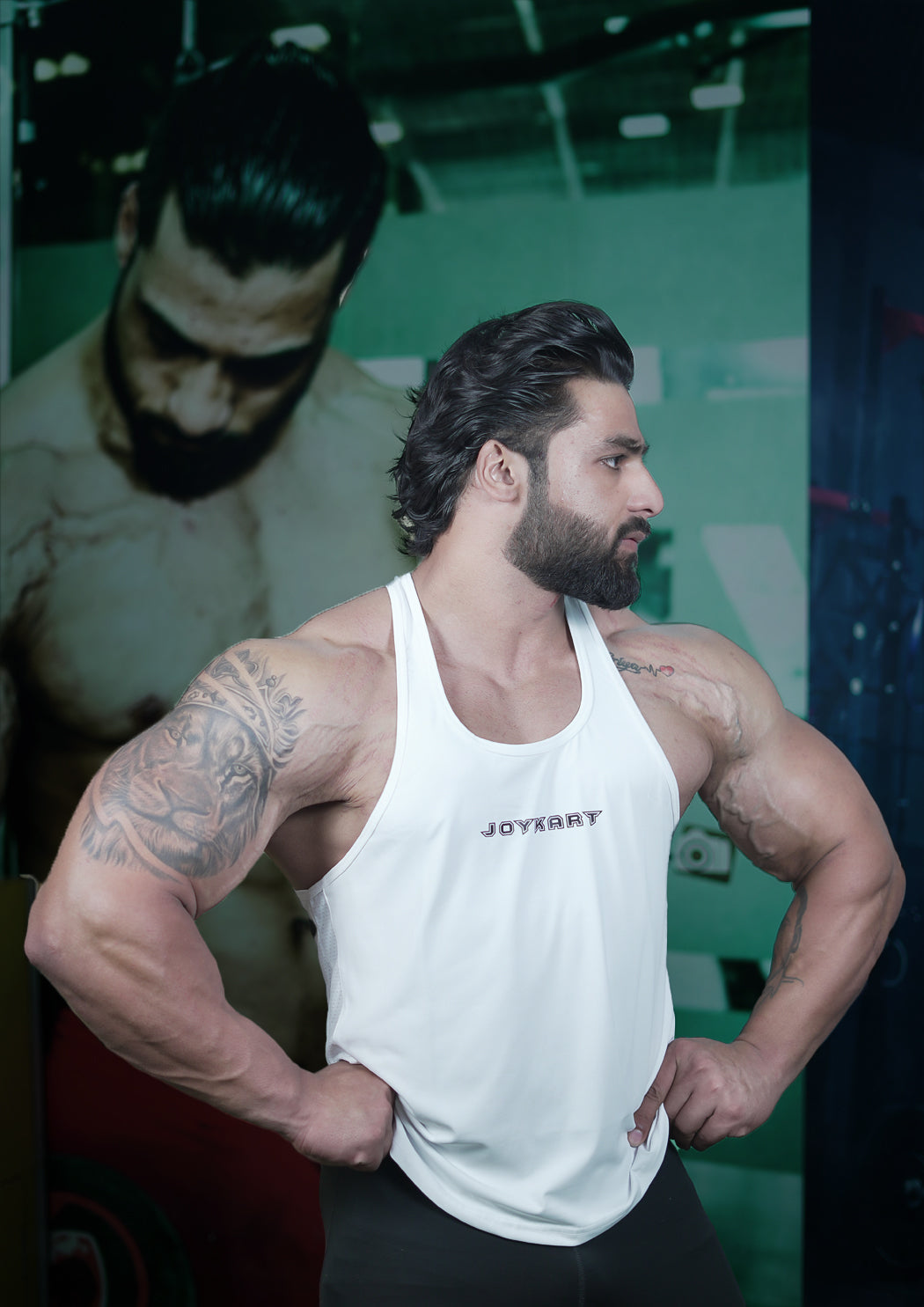 Men's White Premium Stringer Vest