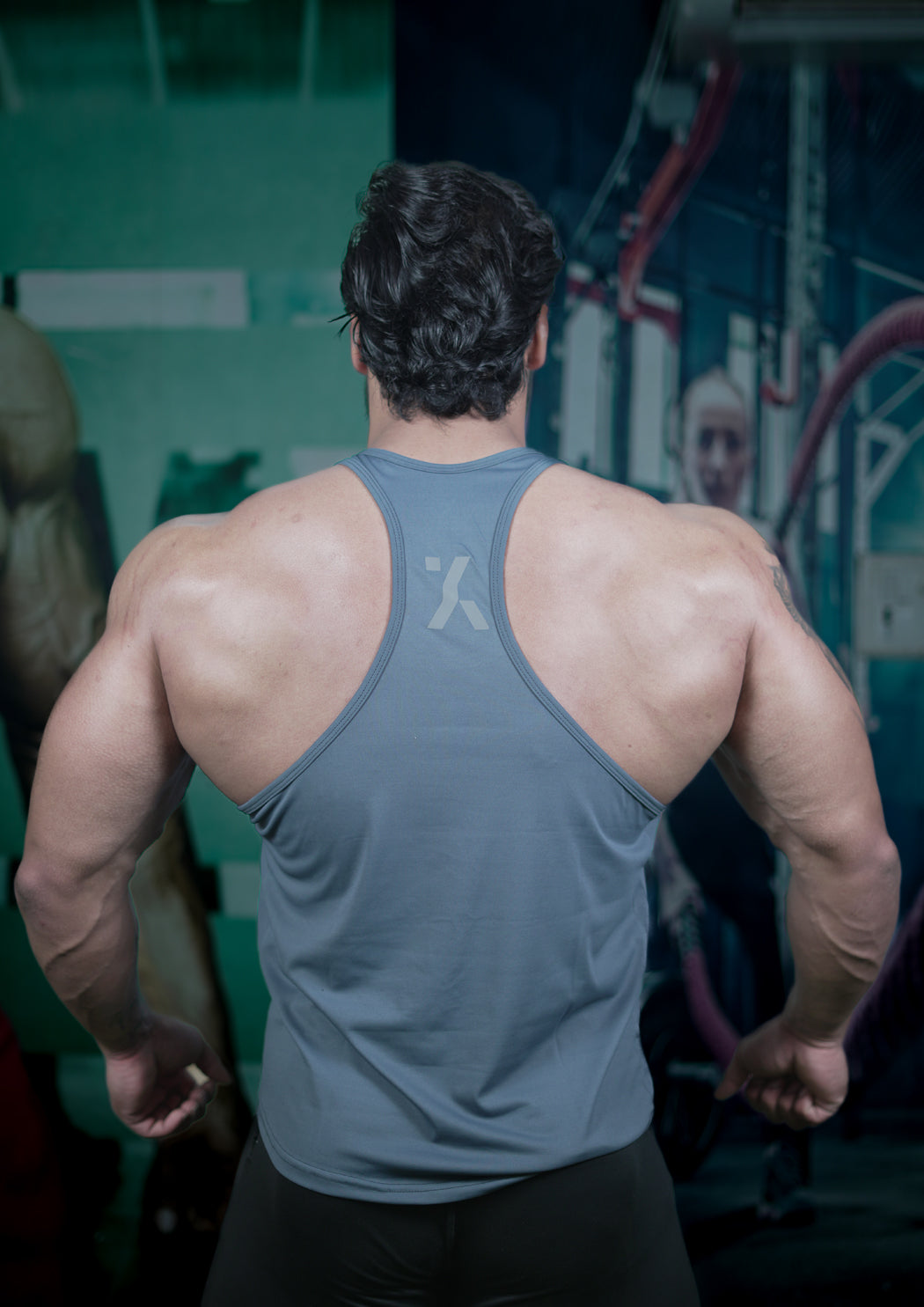 Men's Dark grey Premium Stringer Vest