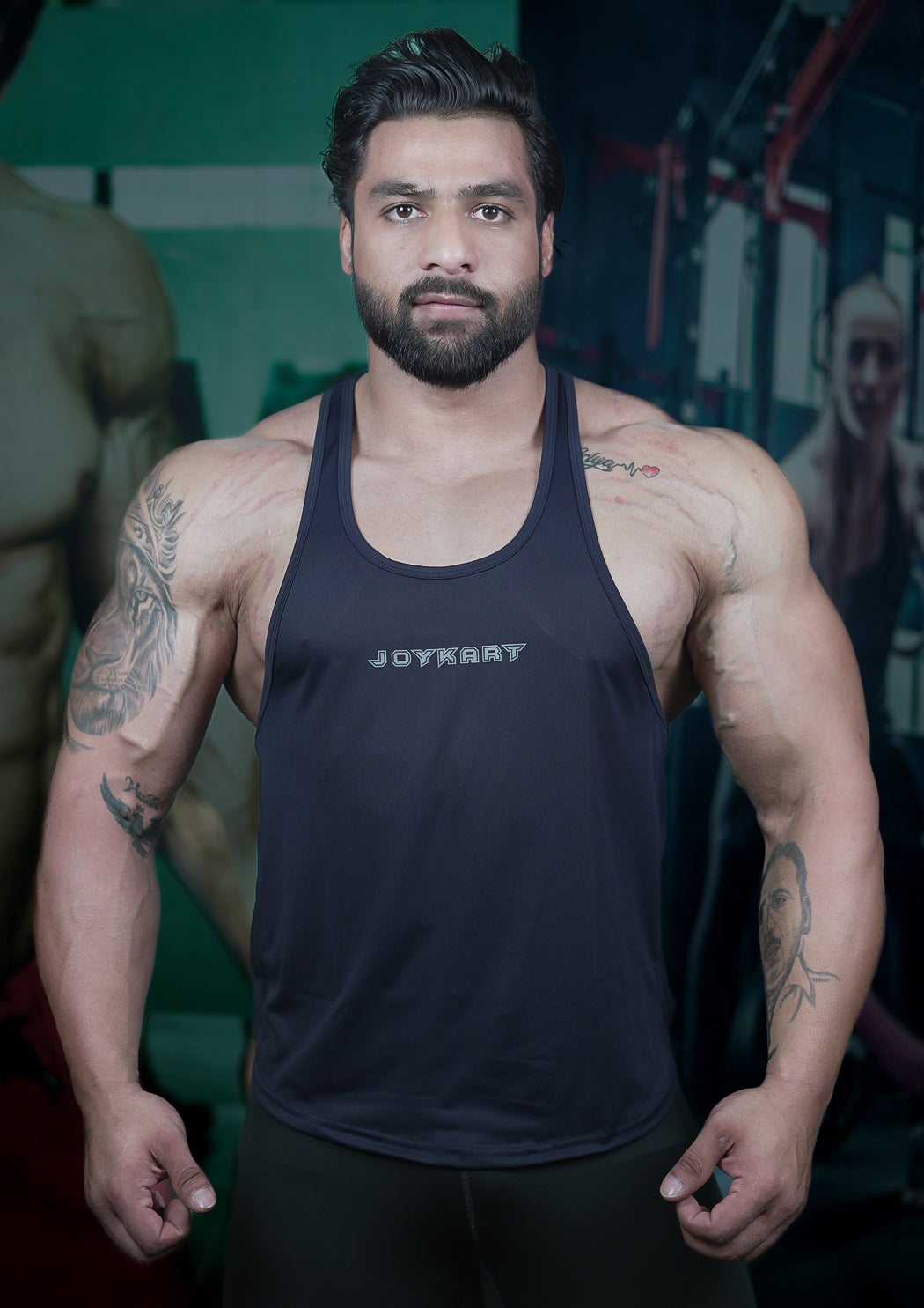 Men's Dark Blue Premium Stringer Vest