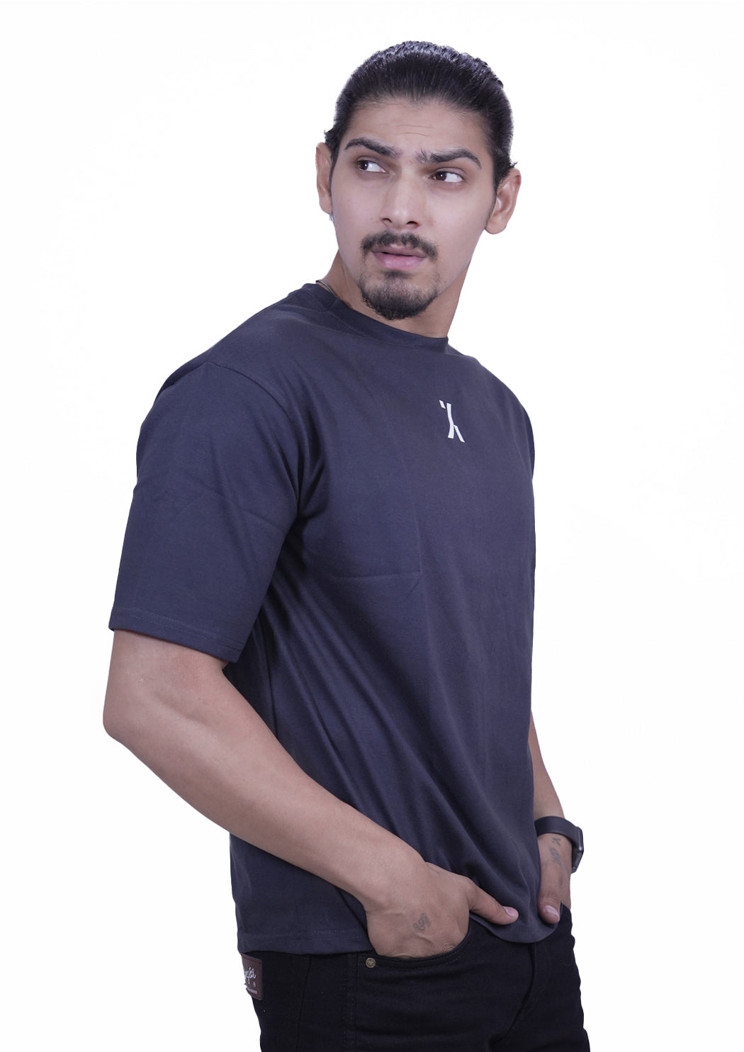 Men's Drop Shoulder Innocent Printed T-shirt