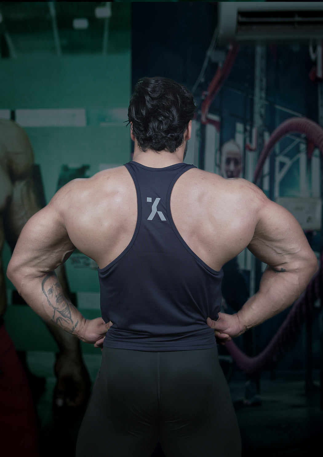 Men's Dark Blue Premium Stringer Vest