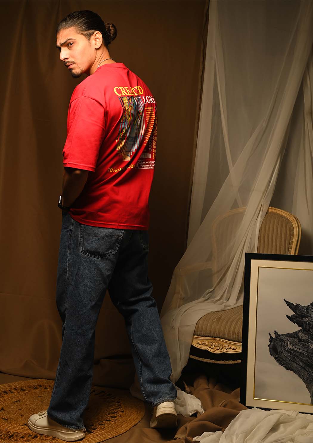 Created Glory Printed Drop Shoulder T-shirt