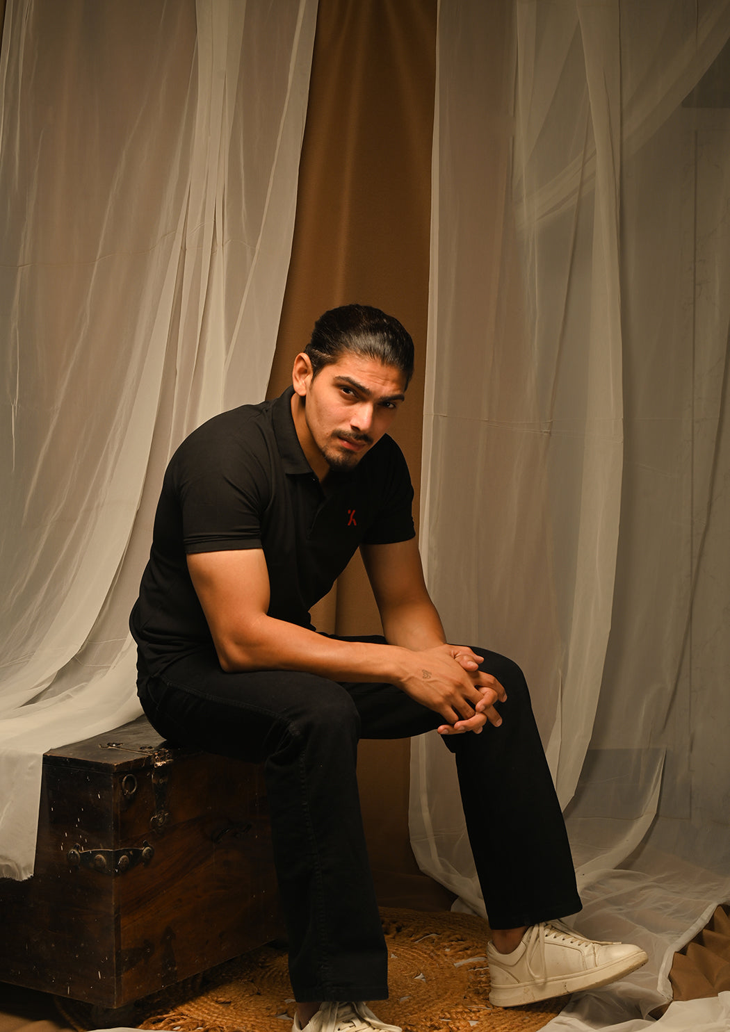 Men Black Polo T-shirts