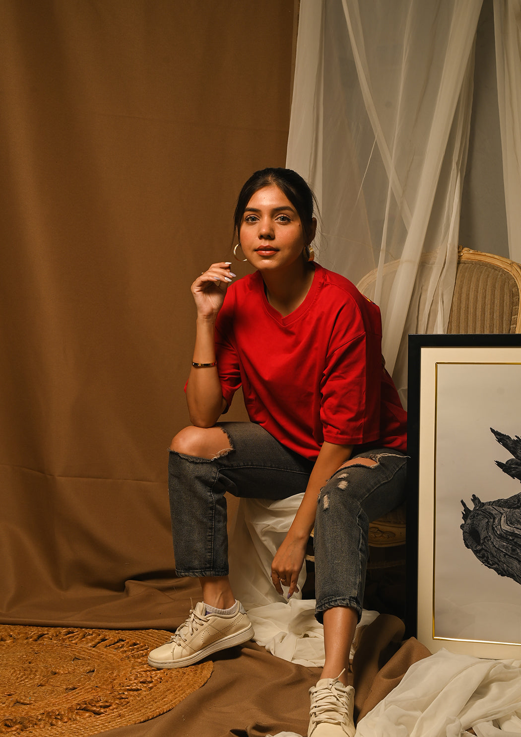 Women Created Glory Drop Shoulder T-shirt