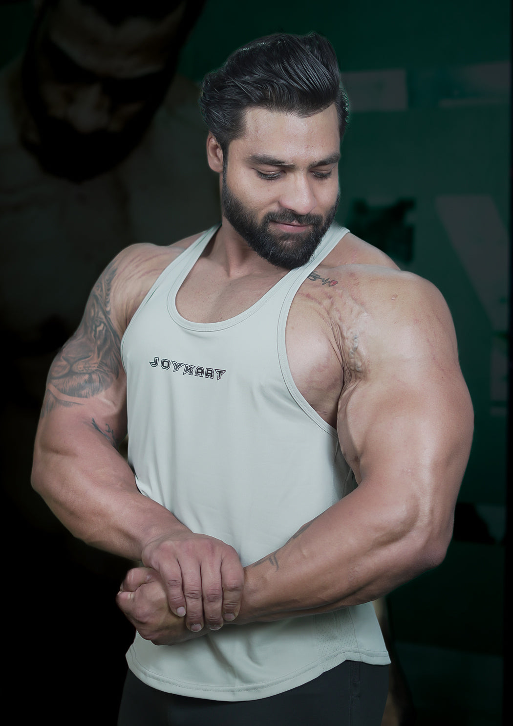 Men's White Premium Stringer Vest