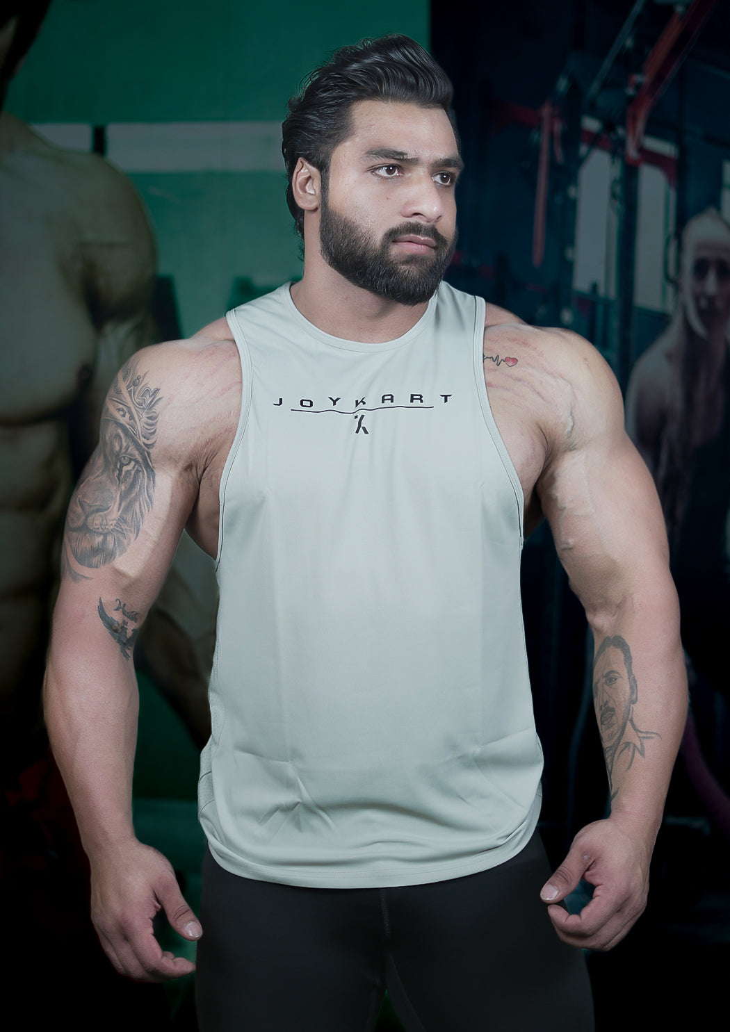 Men premium light grey Tank Vest