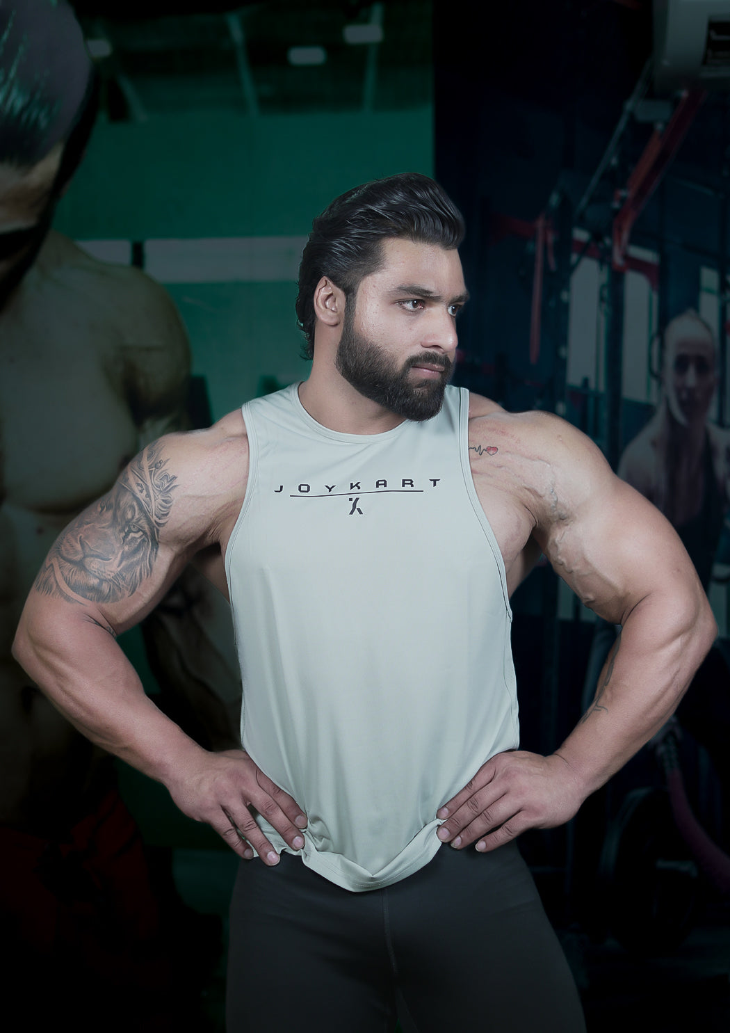 Men premium light grey Tank Vest