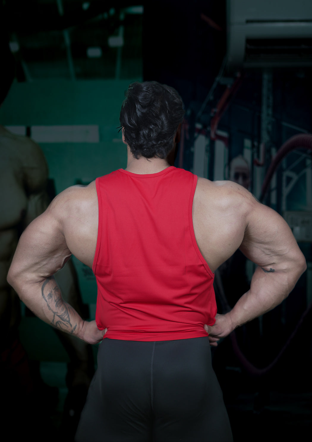 Men premium Red Black Tank Vest