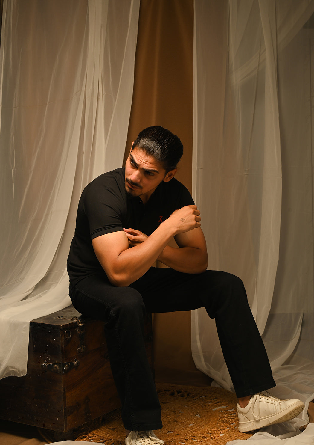 Men Black Polo T-shirts