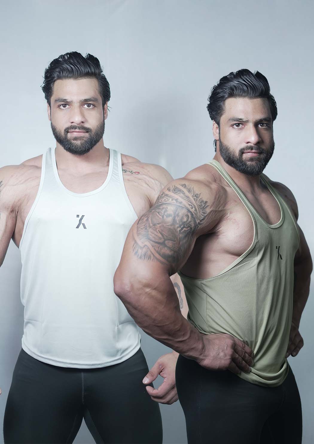 Classic Olive & White Stinger Vest Combo