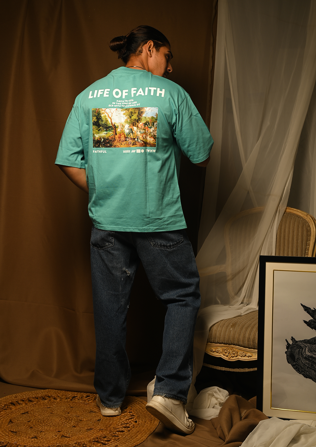 Life of Faith Printed Drop Shoulder T-shirt