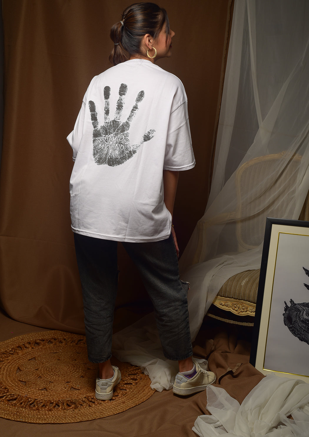 Talk To My Hand & Faith Drop Shoulder T-shirt Combo