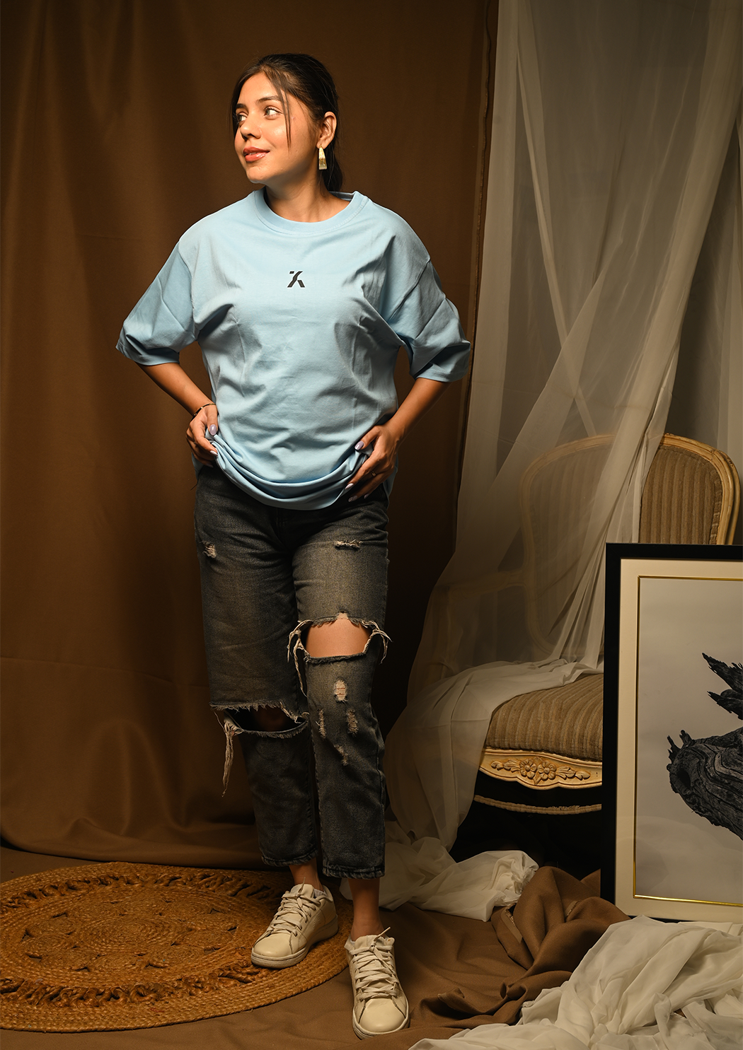 Women Bastard Printed Drop Shoulder T-shirt