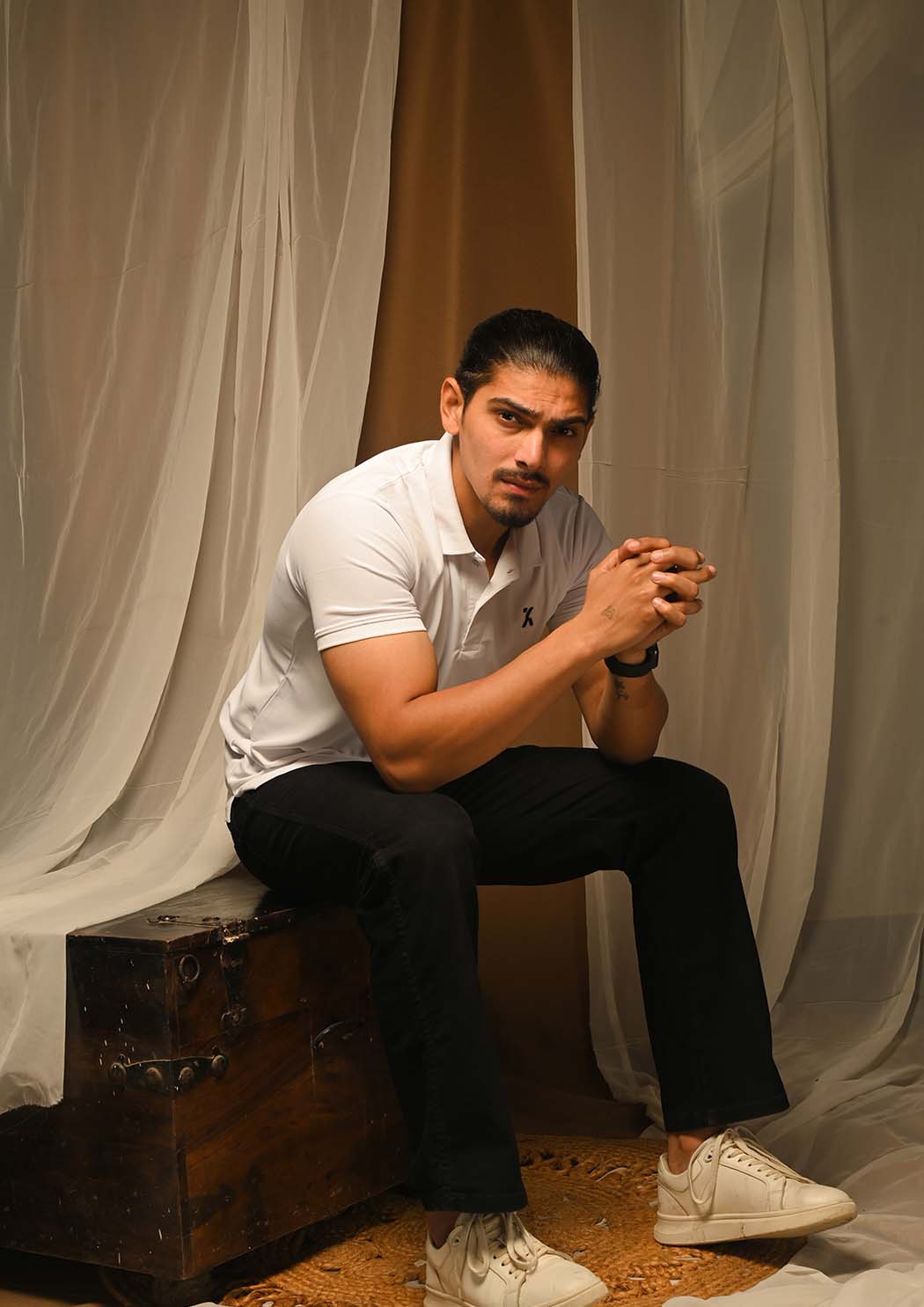 Polo T-shirt Combo (White & Grey)