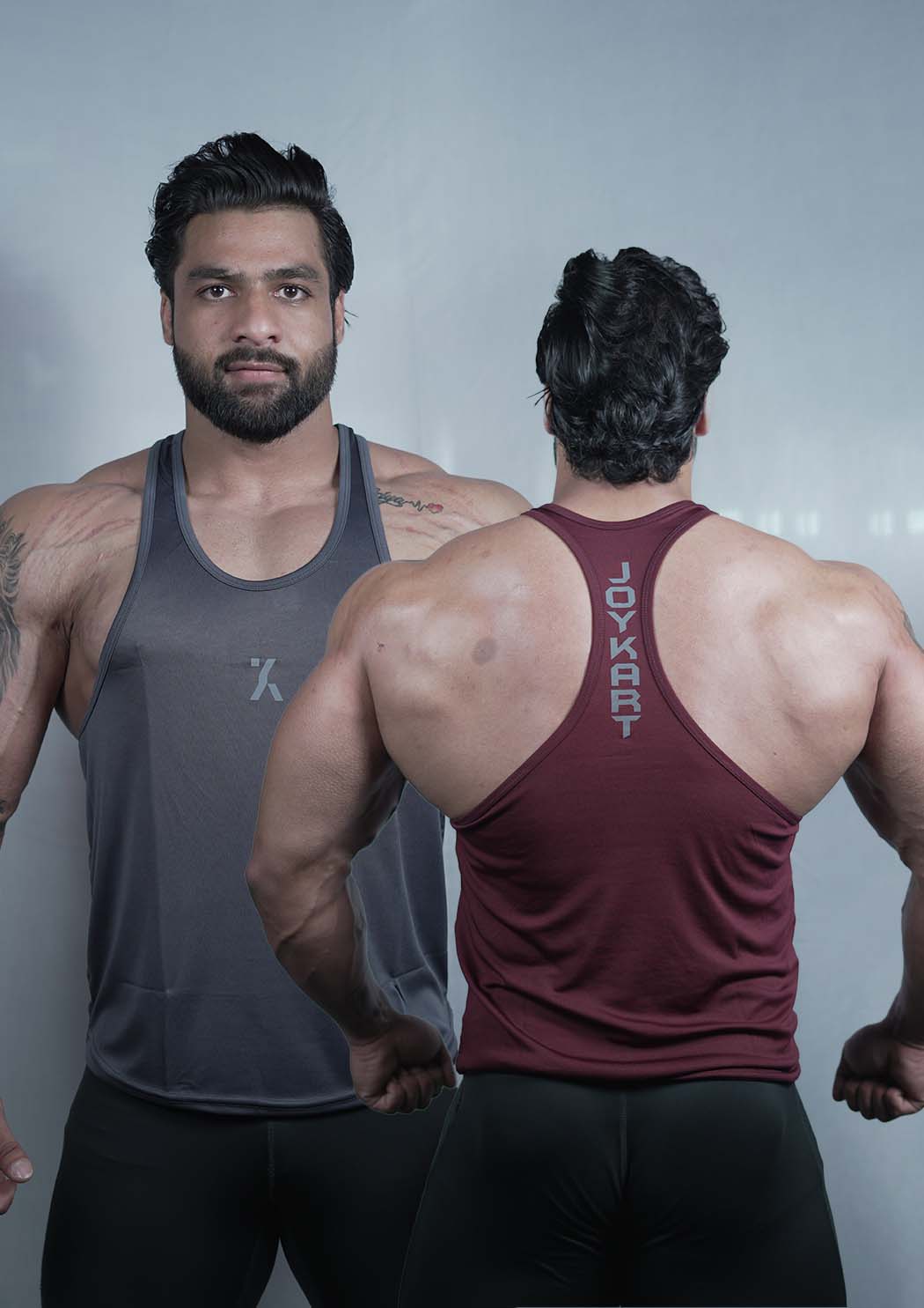 Classic Grey & Maroon stringer Vest Combo