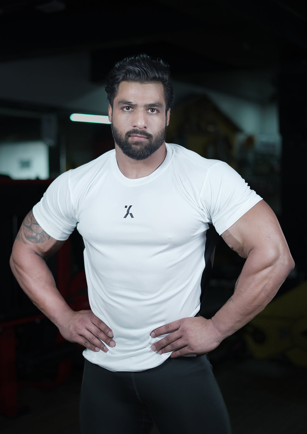 MEN DUAL TONE WHITE T-SHIRT