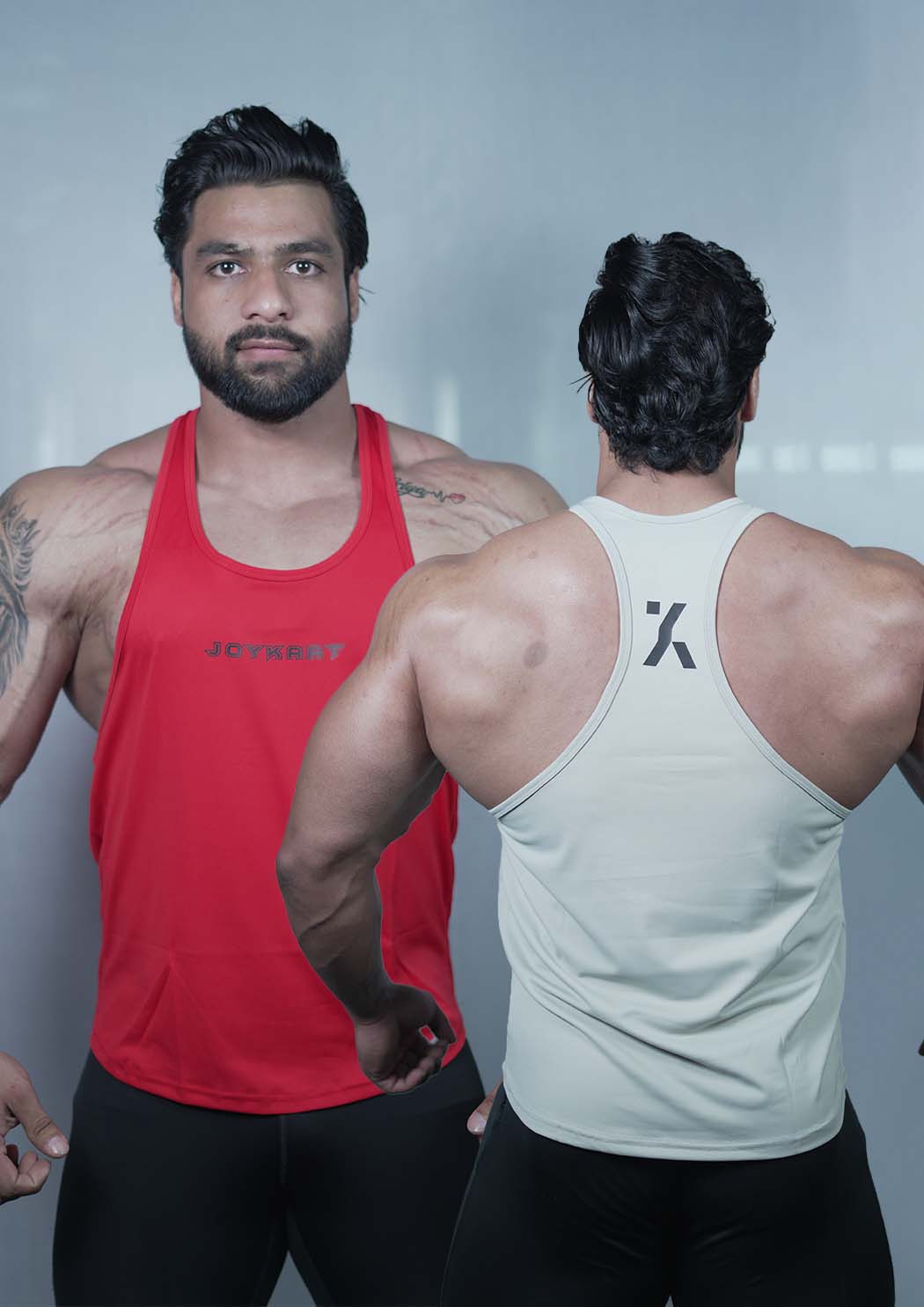 Red & White Premium Stringer Vest Combo